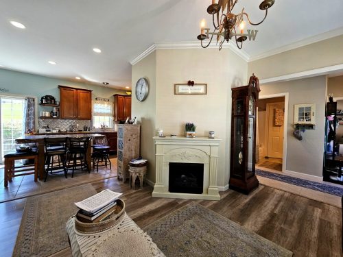 Fireplace Kitchen Flow View