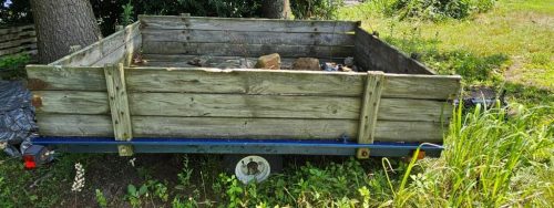 Utility Trailer Pair: Wood-Sided Hauler & Texas Bragg Flatbed 
