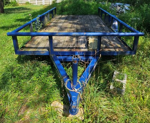 Utility Trailer Pair: Wood-Sided Hauler & Texas Bragg Flatbed 