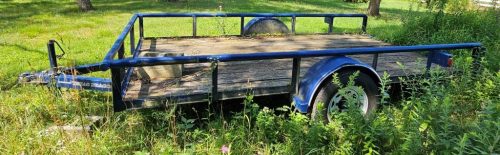Utility Trailer Pair: Wood-Sided Hauler & Texas Bragg Flatbed 