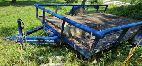 Utility Trailer Pair: Wood-Sided Hauler & Texas Bragg Flatbed 