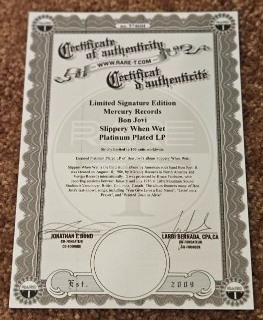 Legendary Music Autographs & Memorabilia Auction