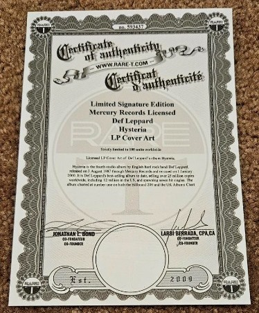 Legendary Music Autographs & Memorabilia Auction